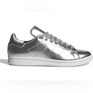Adidas Stan Smith Metallic Silver Low Top Sneaker Shoes unisex Uk 5